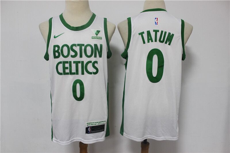 Men's Boston Celtics #0 Jayson Tatum White City Edition Swingman Stitched Jersey