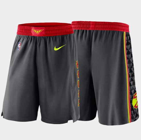 Men's Atlanta Hawks Black Shorts (Run Smaller)