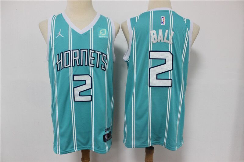 Men's Charlotte Hornets #2 LaMelo Ball Blue Stitched NBA Jersey