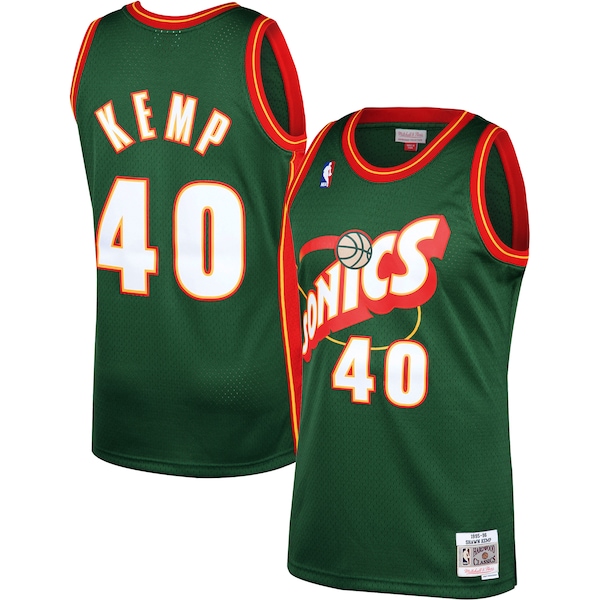New Yok Knicks #40 Shawn Kemp Green Throwback Stitched Jersey