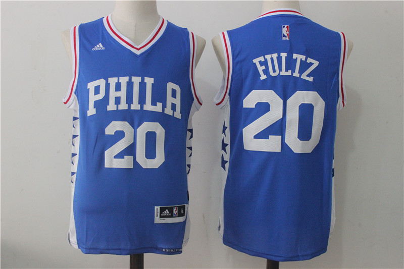 Men's Philadelphia 76ers #20 Fultz Blue Stitched NBA Jersey