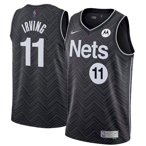 Men's Brooklyn Nets #11 Kyrie Irving Black Stitched Jersey