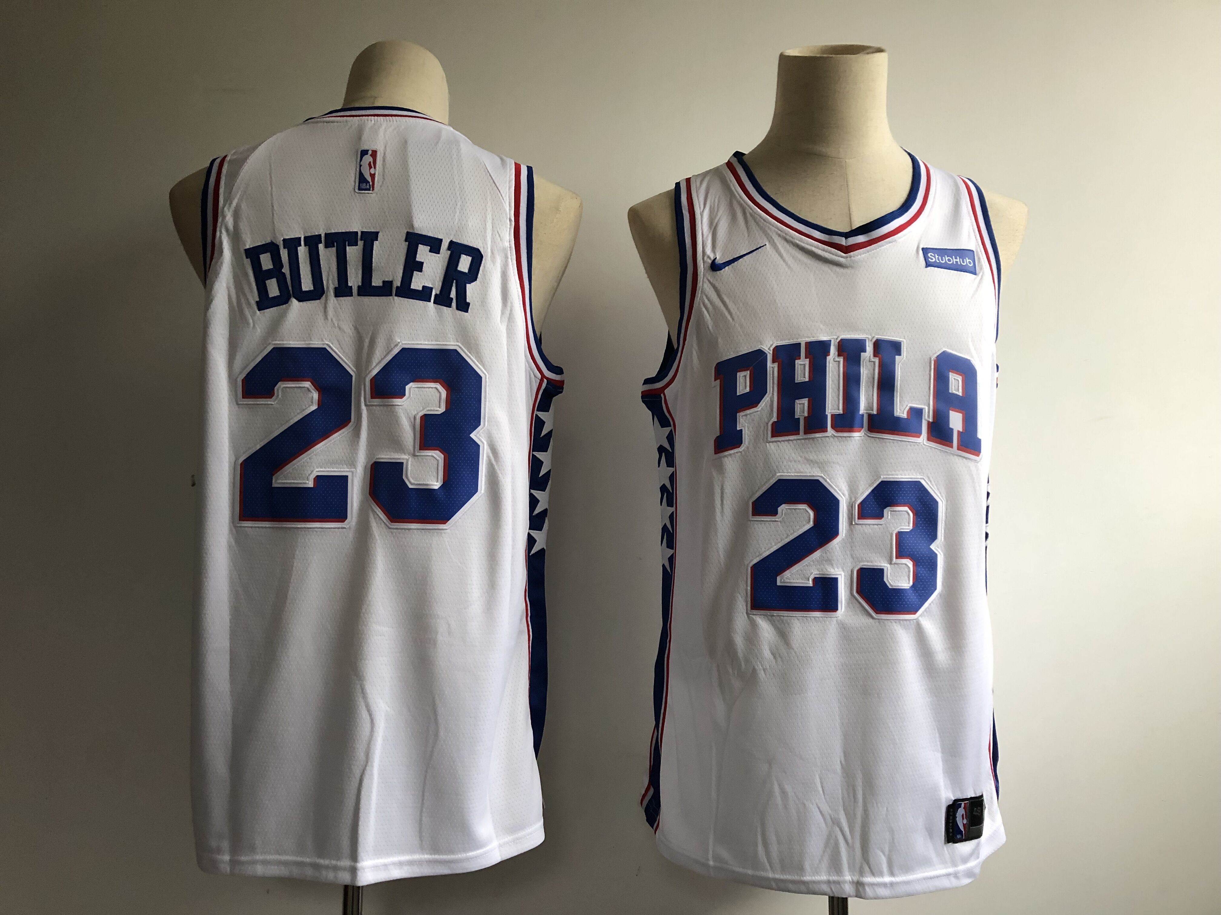 Men's Philadelphia 76ers #23 Jimmy Butler White Icon Edition Swingman Stitched NBA Jersey