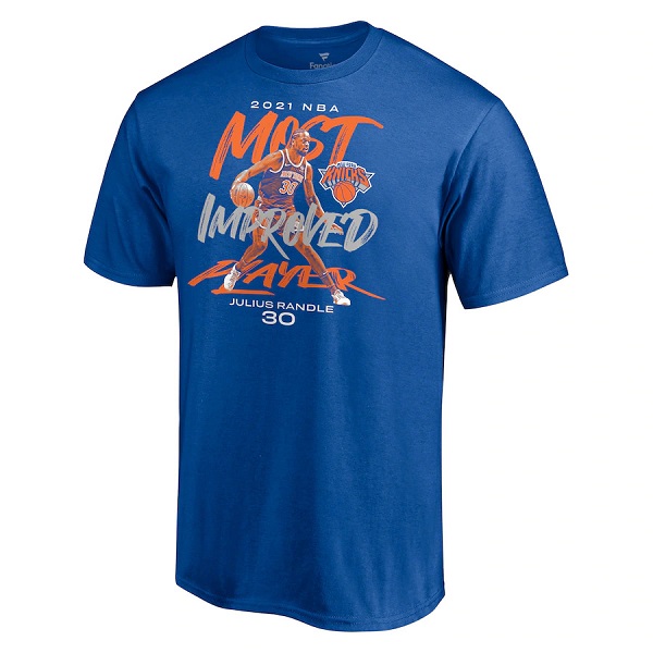 Men's New York Knicks 2021 Blue T-Shirt