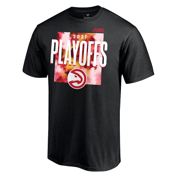 Men's Atlanta Hawks 2021 Black Playoff Bound Dunk T-Shirt