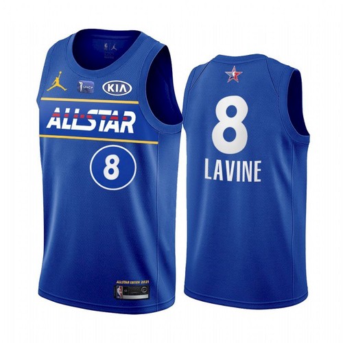 Men's 2021 All-Star Bulls #8 Zach LaVine Blue Eastern Conference Stitched NBA Jersey