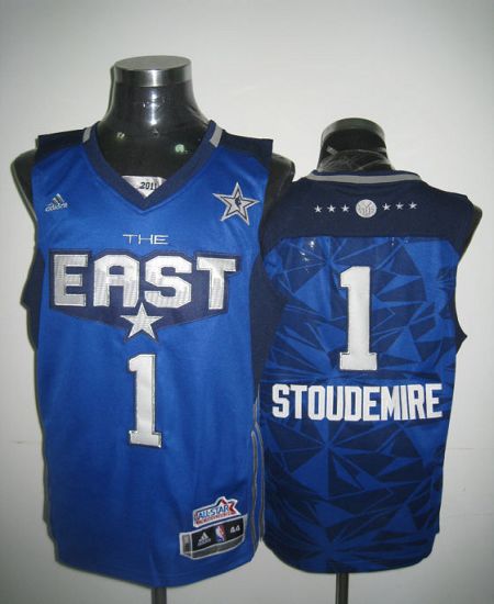 2011 All Star Knicks #1 Amar'e Stoudemire Blue Stitched NBA Jersey