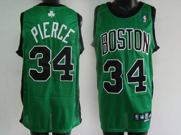 Celtics #34 Paul Pierce Stitched Green Black Number NBA Jersey
