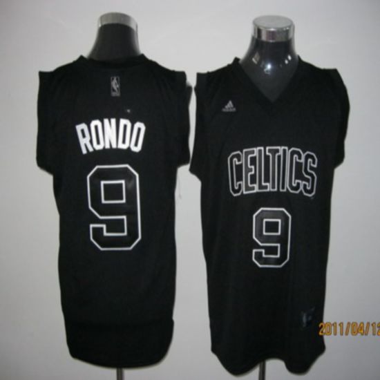 Celtics #9 Rajon Rondo Black Shadow Stitched NBA Jersey