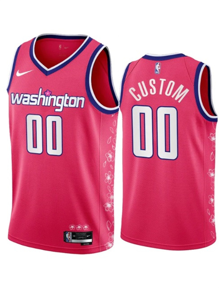 Youth Washington Wizards Active Player Custom Pink 2022/23 City Edition Stitched Basketball Jersey