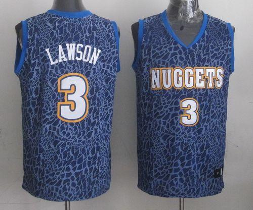 Nuggets #3 Ty Lawson Dark Blue Crazy Light Stitched NBA Jersey