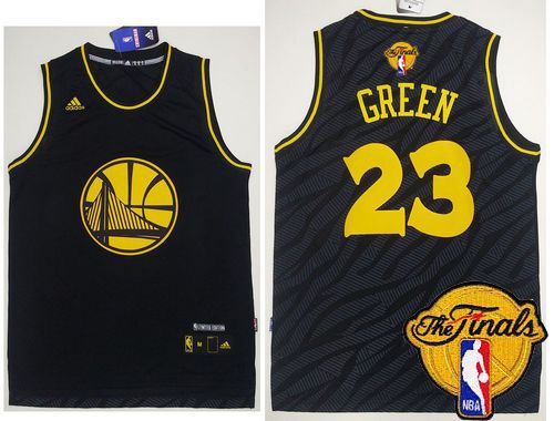 Warriors #23 Draymond Green Black Precious Metals Fashion The Finals Patch Stitched NBA Jersey
