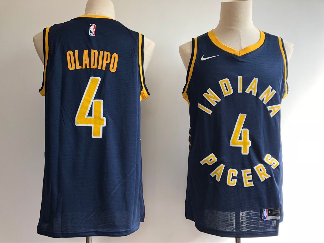 Pacers #4 Victor Oladipo Navy Nike Swingman Stitched Jersey