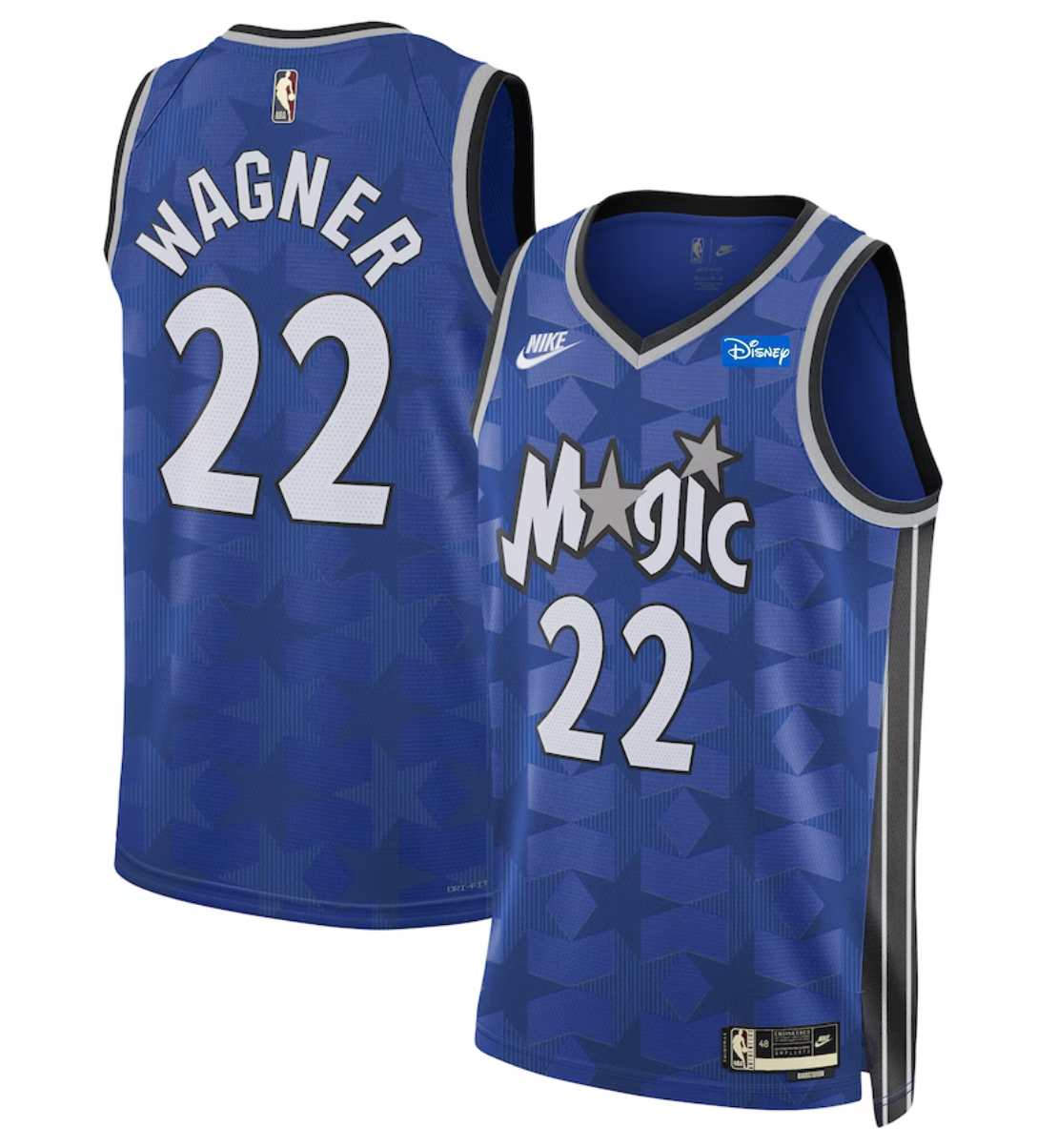 Men's Orlando Magic #22 Franz Wagner Blue 2023/24 Classic Edition Stitched Basketball Jersey