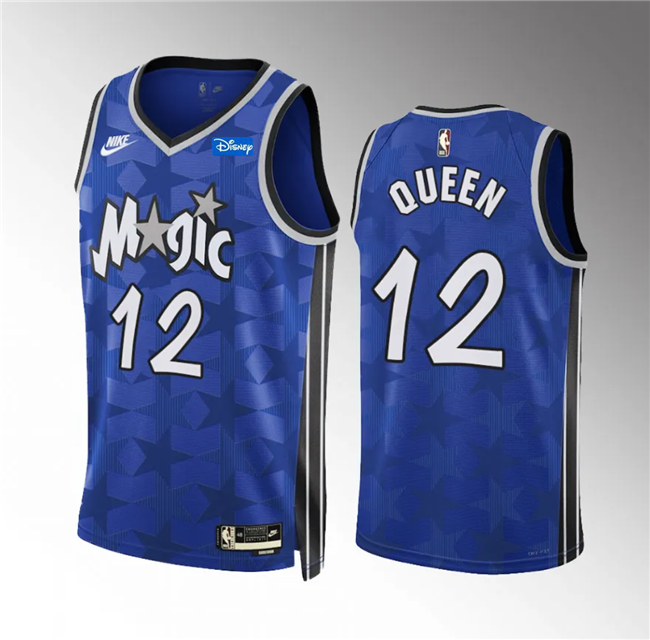Men's Orlando Magic #12 Trevelin Queen Blue 2023/24 Classic Edition Stitched Basketball Jersey