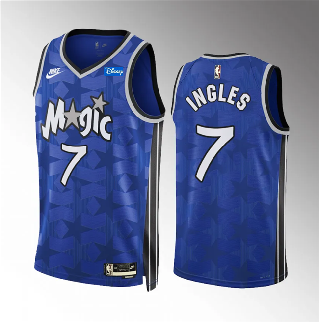 Men's Orlando Magic #7 Joe Ingles Blue 2023/24 Classic Edition Stitched Basketball Jersey