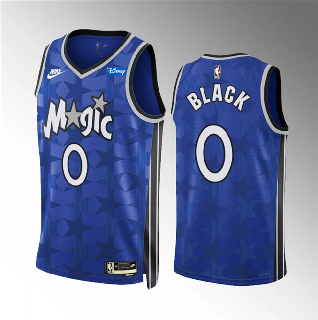 Men's Orlando Magic #0 Anthony Black Blue 2023/24 Classic Edition Stitched Basketball Jersey
