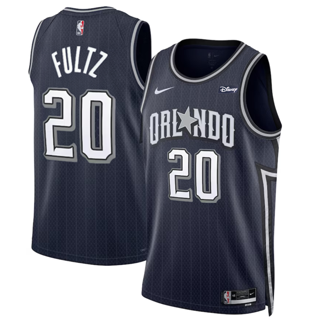 Men's Orlando Magic #20 Markelle Fultz Navy 2023/24 City Edition Stitched Basketball Jersey