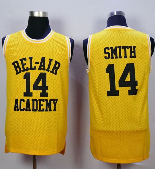 Bel-Air Academy #14 Smith Gold Stitched Basketball Jersey
