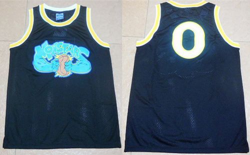Space Jam Monstars #0 Black Stitched Basketball Jersey