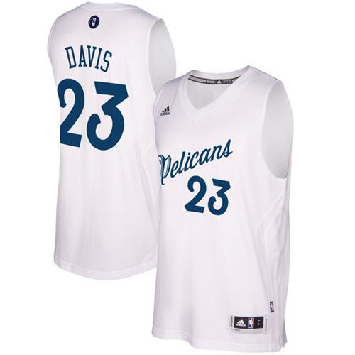 Pelicans #23 Anthony Davis White 2016-2017 Christmas Day Stitched NBA Jersey