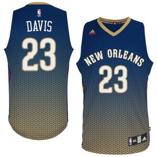 Pelicans #23 Anthony Davis Navy Resonate Fashion Swingman Stitched NBA Jersey