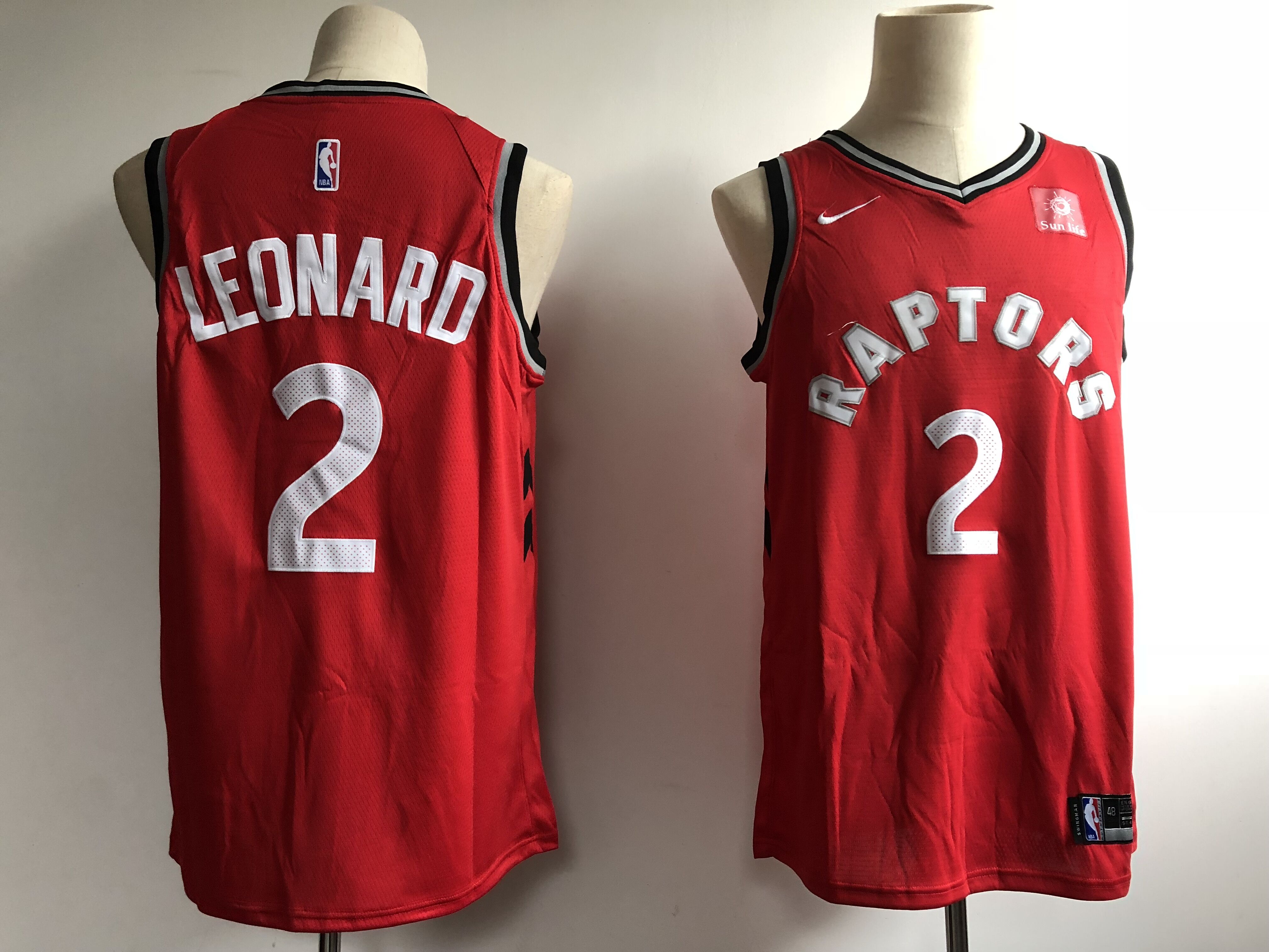 Raptors #2 Kawhi Leonard Red Nike Swingman Stitched Jersey