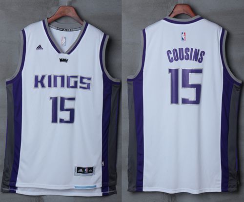 Kings #15 DeMarcus Cousins White New Stitched NBA Jersey