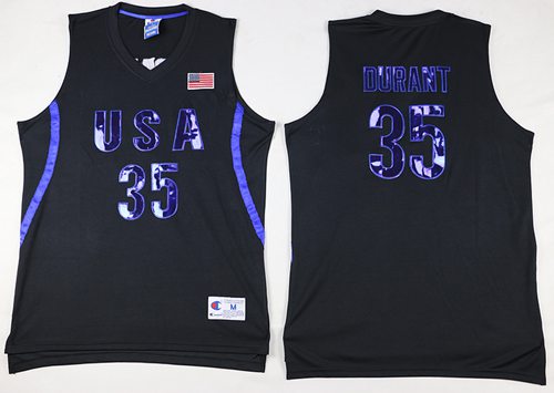 Nike Team USA #35 Kevin Durant Black 2016 Dream Team Stitched NBA Jersey