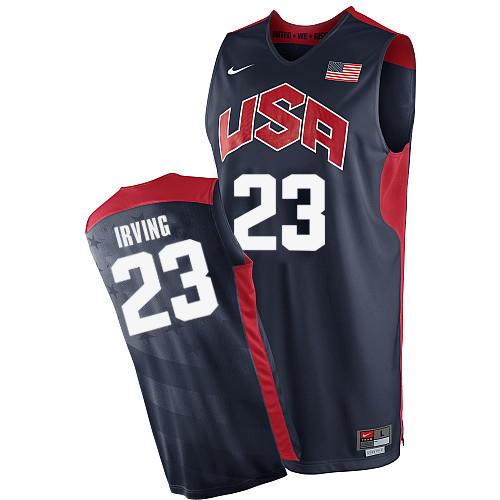 Team USA #23 Kyrie Irving Dark Blue 2012 Olympics Stitched NBA Jersey