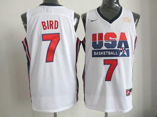 Nike Team USA #7 Larry Bird White 2012 USA Basketball Retro Stitched NBA Jersey