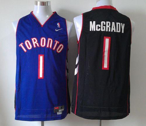 Raptors #1 Tracy Mcgrady Black/Purple Nike Throwback Stitched NBA Jersey