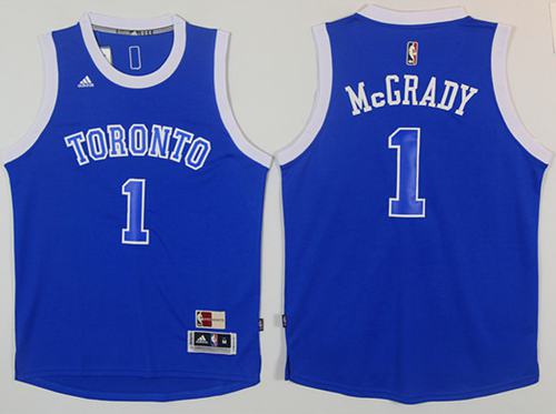 Raptors #1 Tracy Mcgrady Light Blue Throwback Stitched NBA Jersey
