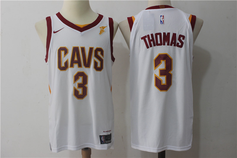 Men's Nike Cleveland Cavaliers #3 Isaiah Thomas White Stitched NBA Jersey