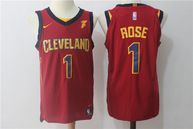 Men's Nike Cleveland Cavaliers #1 Derrick Rose Wine Red Stitched NBA Jersey