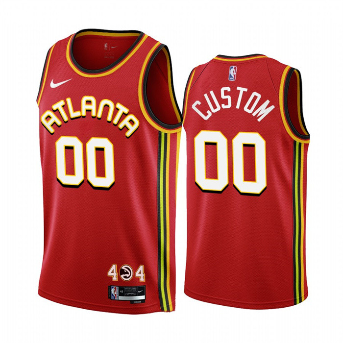 Men's Atlanta Hawks Active Player Custom 2022/23 Red Icon Edition Stitched Jersey