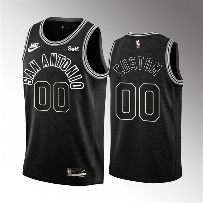 Men's San Antonio Spurs Active Player Custom Black 2022/23 Classic Edition Stitched NBA Jersey