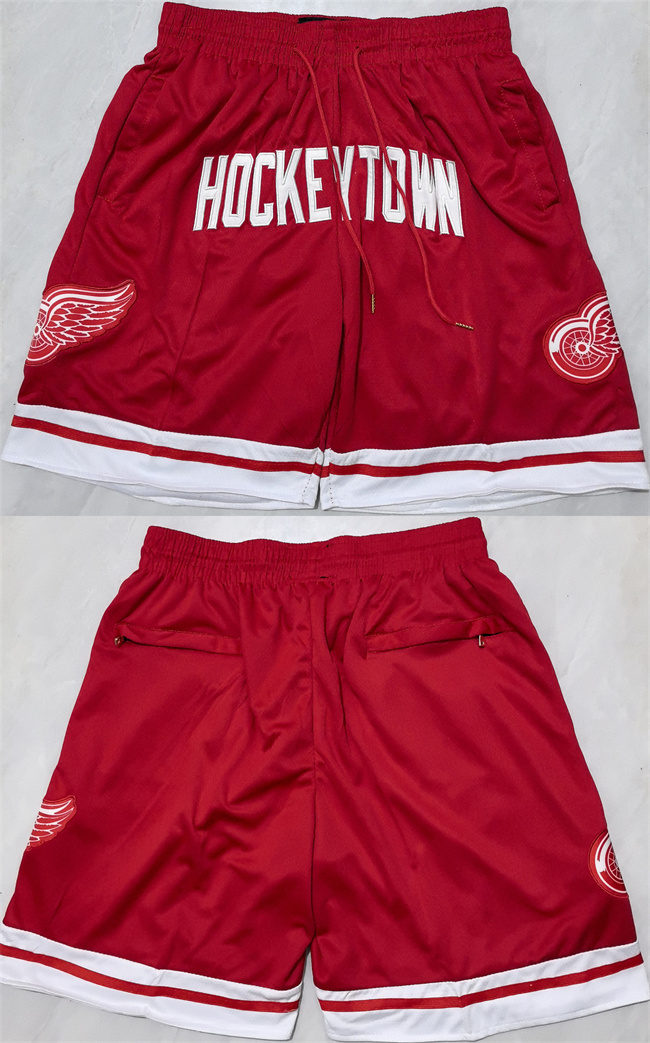 Men's Detroit Red Wings Red Shorts (Run Small)