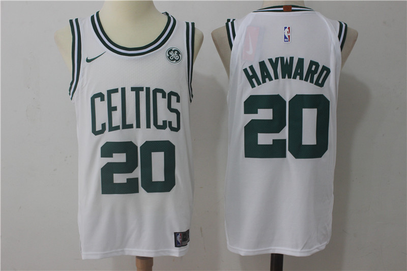Men's Nike Boston Celtics #20 Gordon Hayward White Stitched NBA Jersey