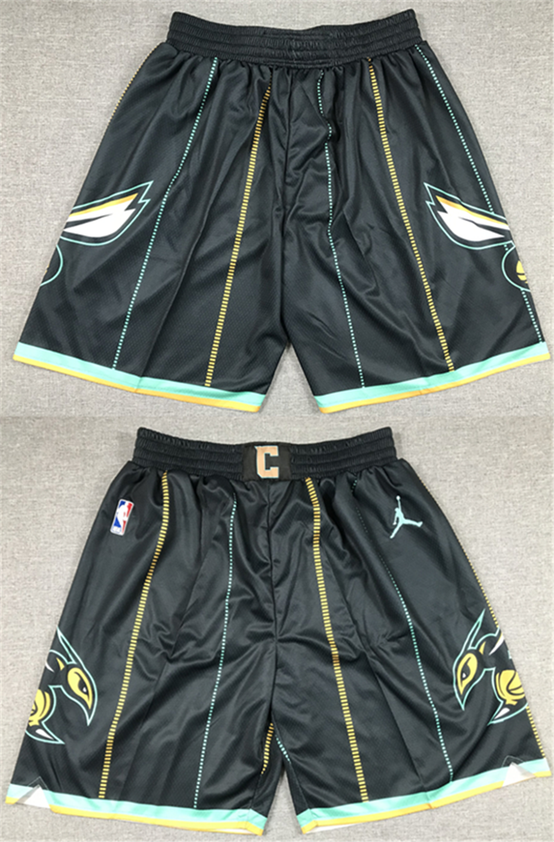 Men's Charlotte Hornets 2022/23 Black City Edition Shorts (Run Small)