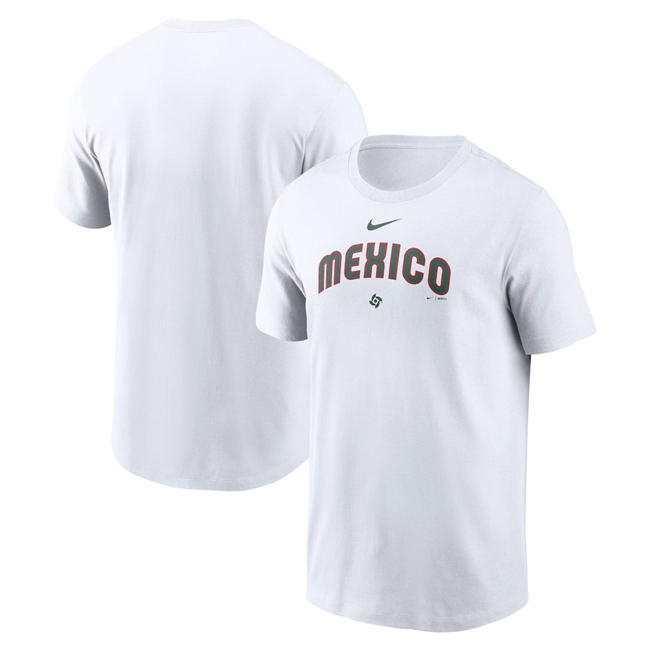Men's Mexico Baseball White 2026 World Baseball Classic Wordmark T-Shirt