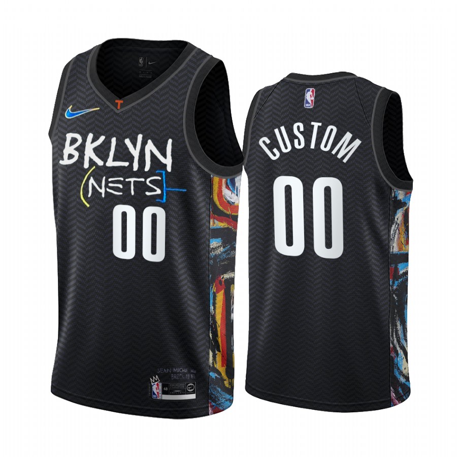Men's Brooklyn Nets Active Player Custom 2020 Black City Edition Stitched NBA Jersey
