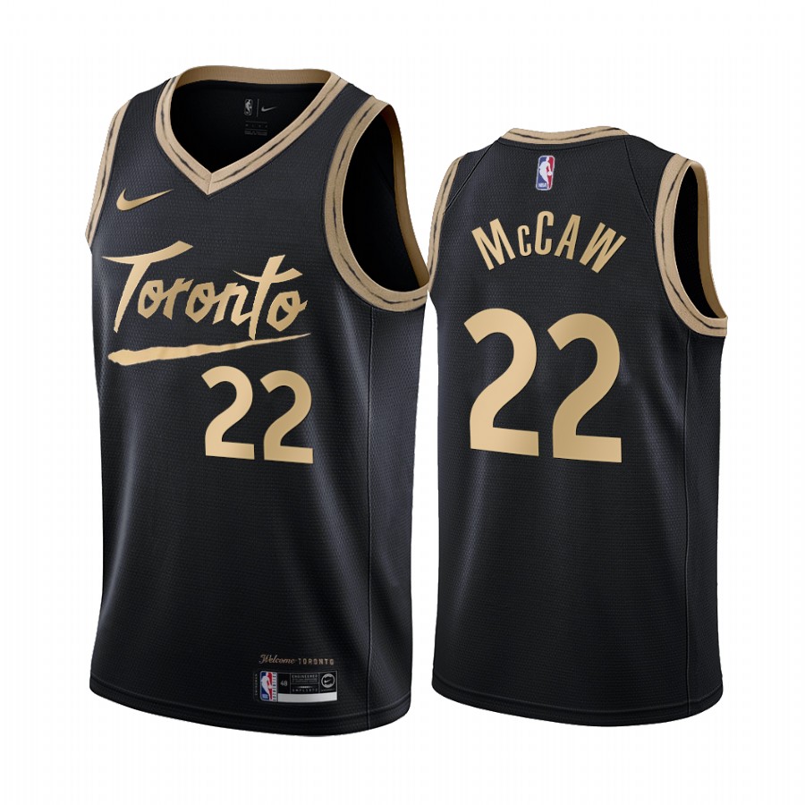 Men's Toronto Raptors #22 Patrick McCaw Black City Edition Stitched Jersey