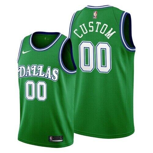 Men's Dallas Mavericks Active Player 2020 Green Classic Edition Custom Stitched NBA Jersey