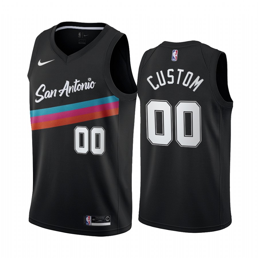 Men's San Antonio Spurs Active Player 2020 Black City Edition Custom Stitched NBA Jersey