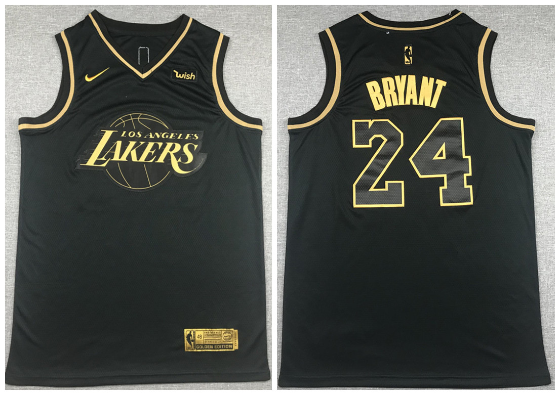 Men's Los Angeles Lakers #24 Kobe Bryant Black Stitched Jersey