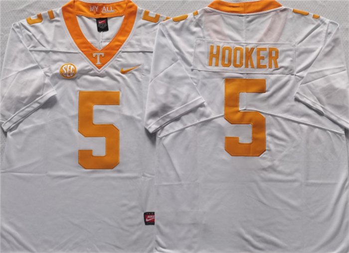 Tennessee Volunteers #5 HOOKER White Stitched Jersey