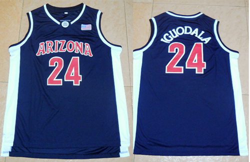 Wildcats #24 Andre Iguodala Navy Blue Basketball Stitched NCAA Jersey