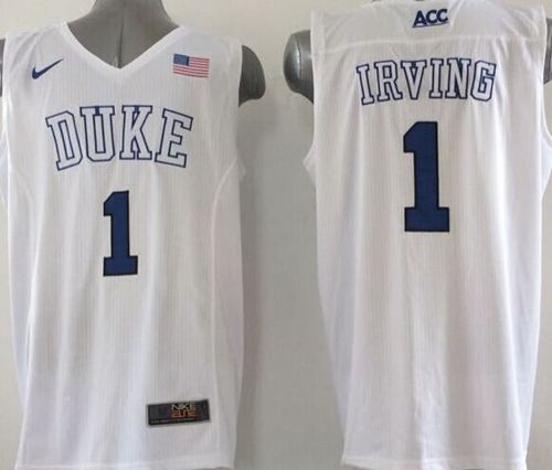 Blue Devils #1 Kyrie Irving White Basketball Elite Stitched NCAA Jersey