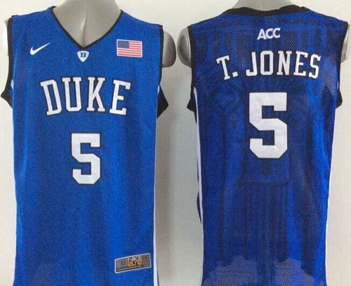 Blue Devils #5 Tyus Jones Royal Blue Basketball New Stitched NCAA Jersey